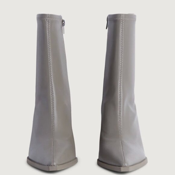 Taupe Structural Ankle Boots - Picture 4 of 4